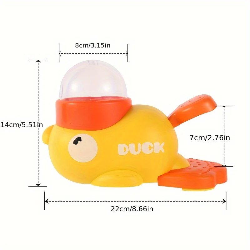 Interactive Press Dog Snack Dispenser Toy - Slow Feeder Puzzle Feeder, Duck Design, Encourages Healthy Eating & Mental Development, Durable Plastic Material, Perfect for All Breed Sizes, Dog Treats | Duckshaped | Durable Plastic