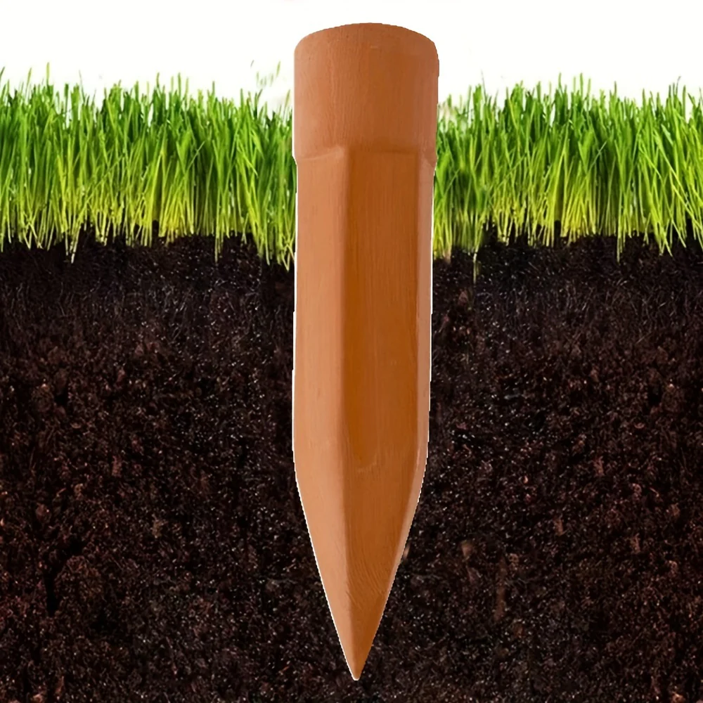 2\u002F4pcs Plant Self-watering Stake Garden Indoor and Outdoor Garden Clay Drip Waterer Conical Clay Automatic Irrigation System Plant Watering Device